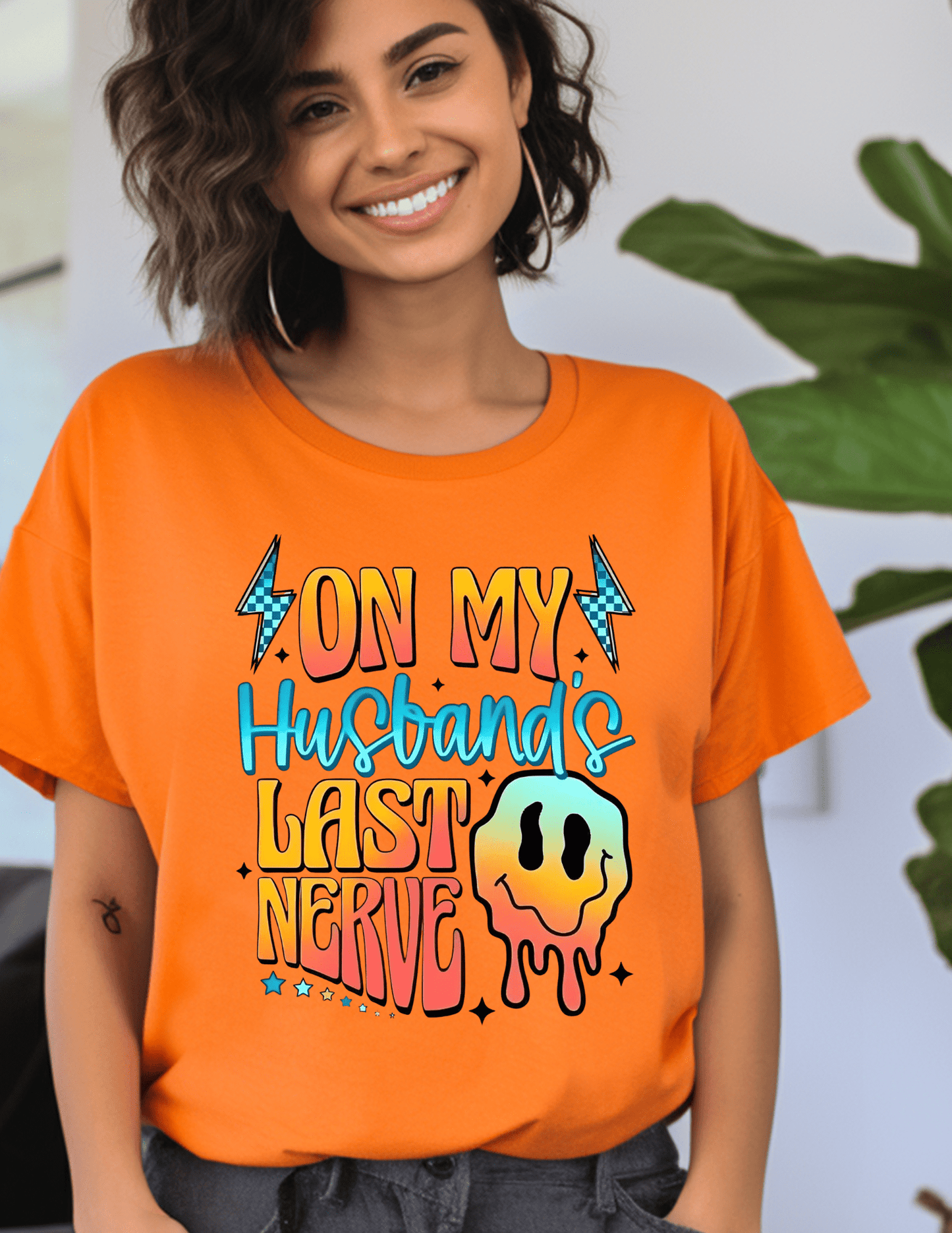 On My Husband’s Last Nerve T‑Shirt