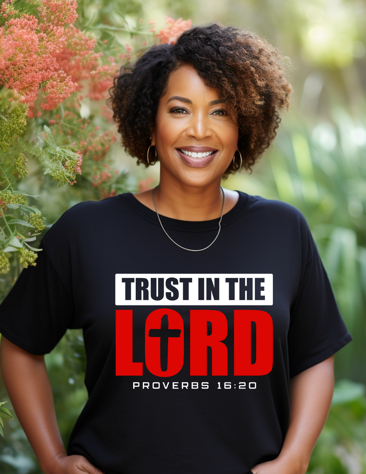 Trust in the Lord Graphic T-Shirt | Proverbs 16:20 Faith Tee