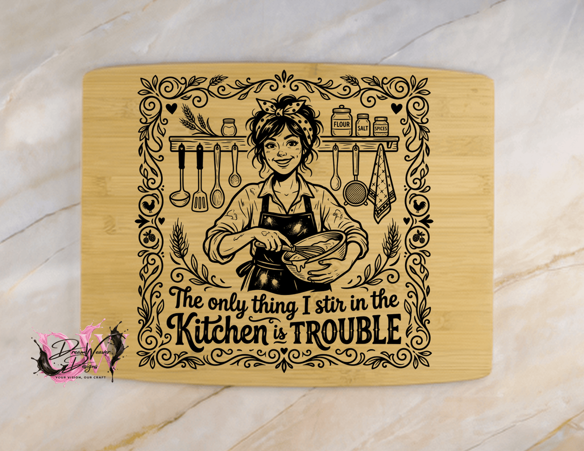 Personalized Laser-Engraved Bamboo Cutting Board
