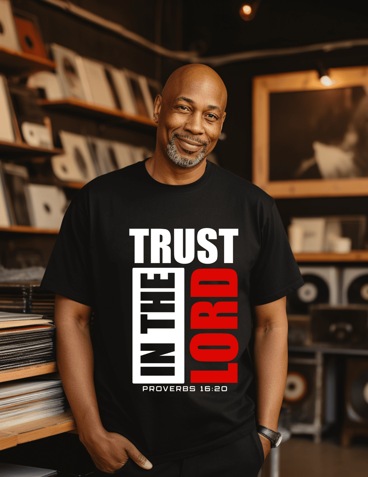 Trust in the Lord Graphic T-Shirt | Proverbs 16:20 Faith Tee