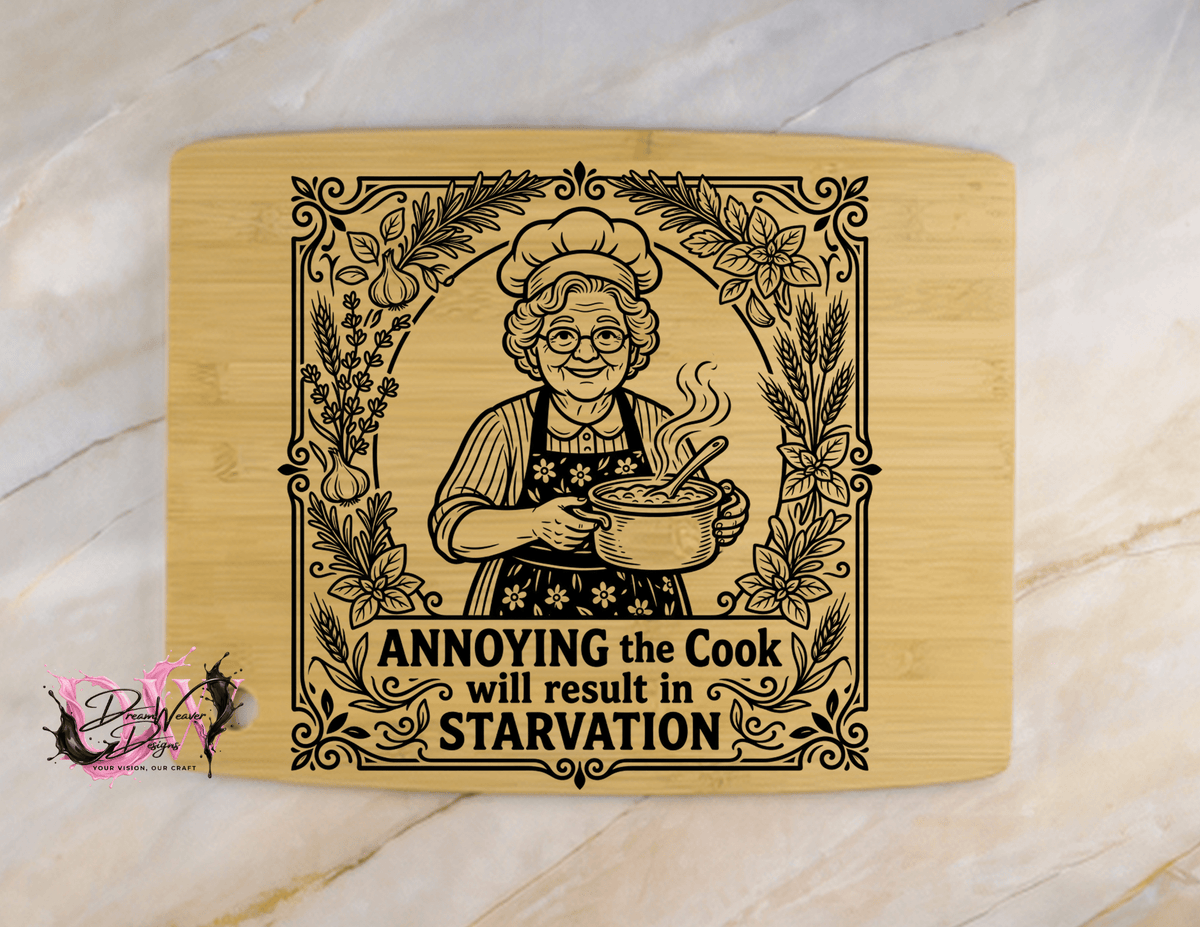 Personalized Laser-Engraved Bamboo Cutting Board