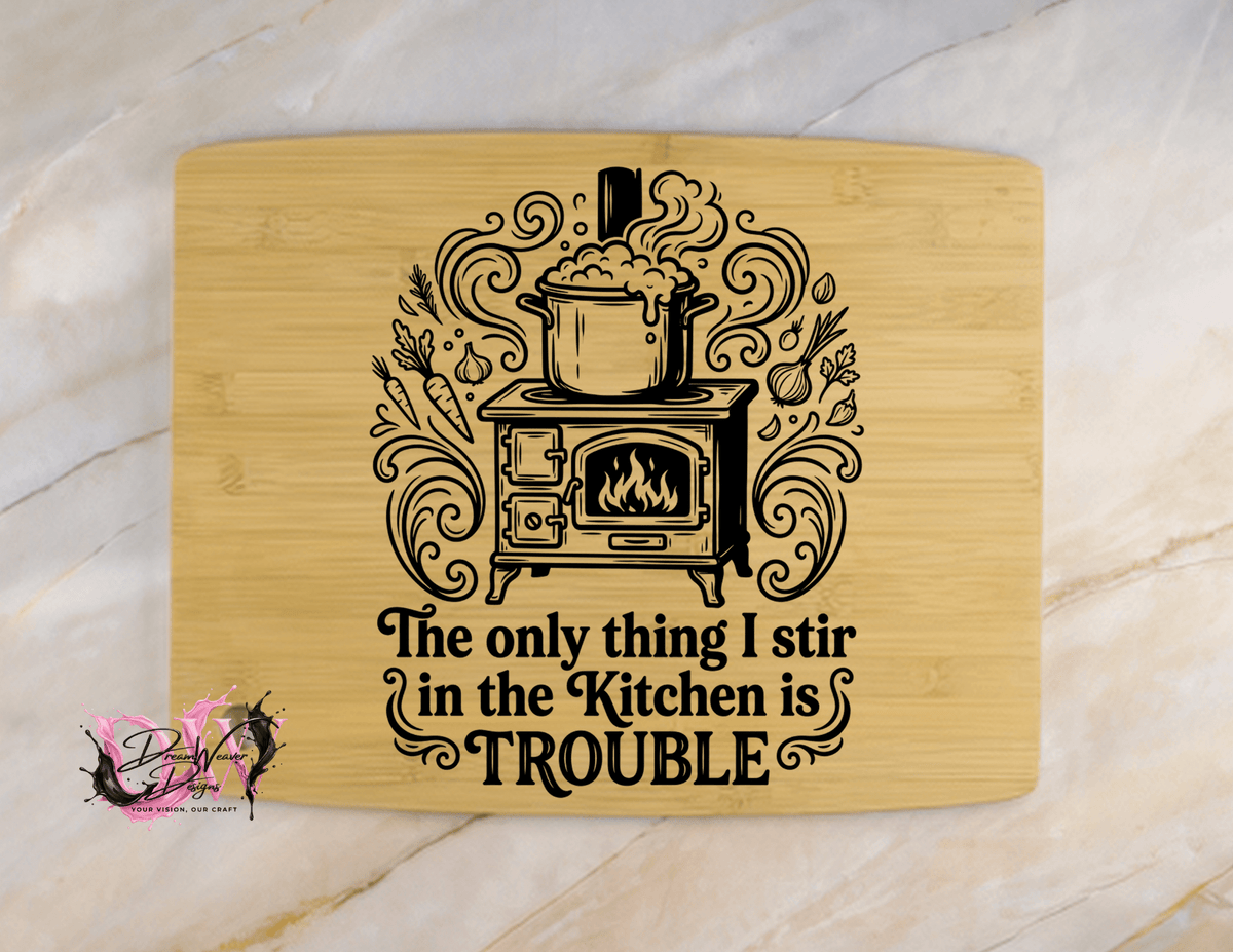 Personalized Laser-Engraved Bamboo Cutting Board