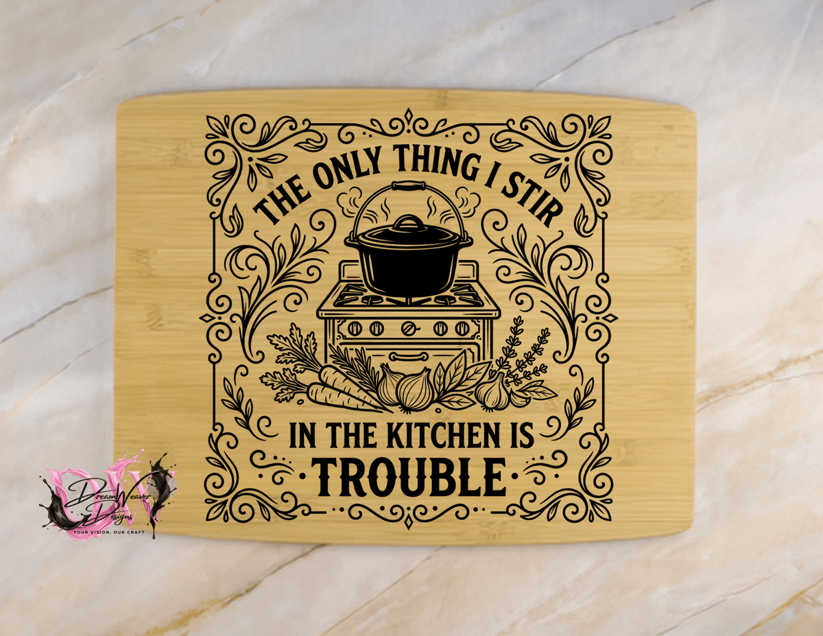 Personalized Laser-Engraved Bamboo Cutting Board