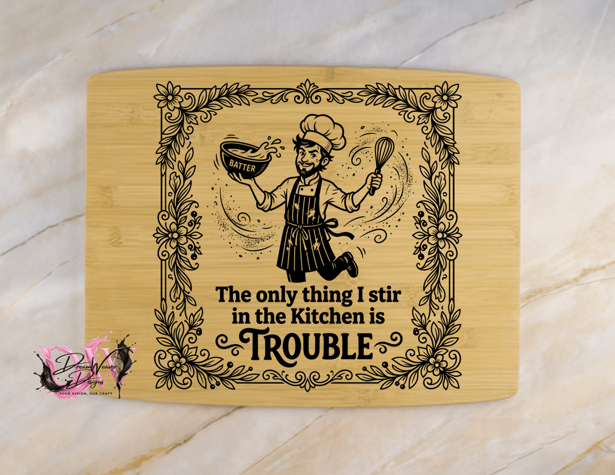 Personalized Laser-Engraved Bamboo Cutting Board