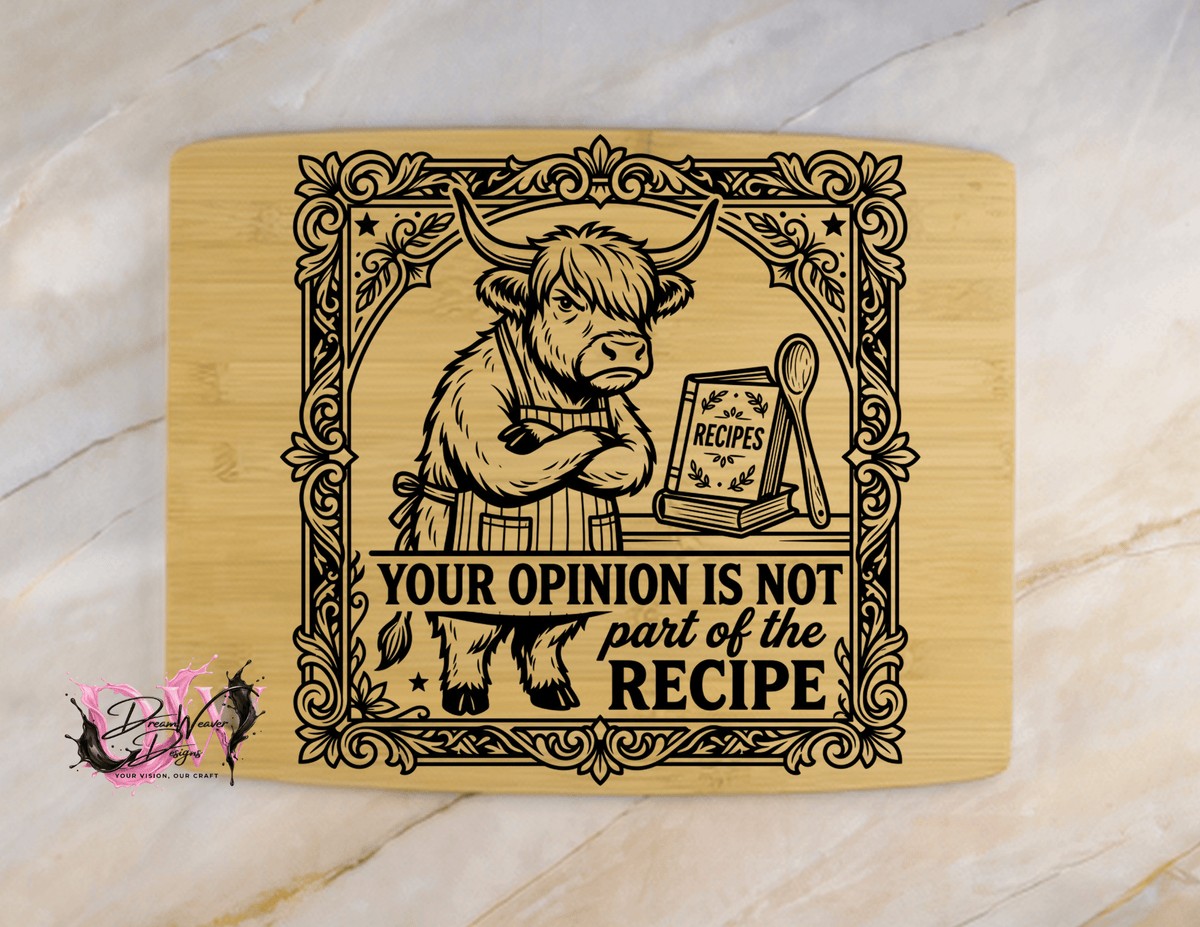 Personalized Laser-Engraved Bamboo Cutting Board