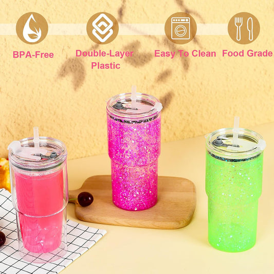 18oz Acrylic Snow Globe Tumbler