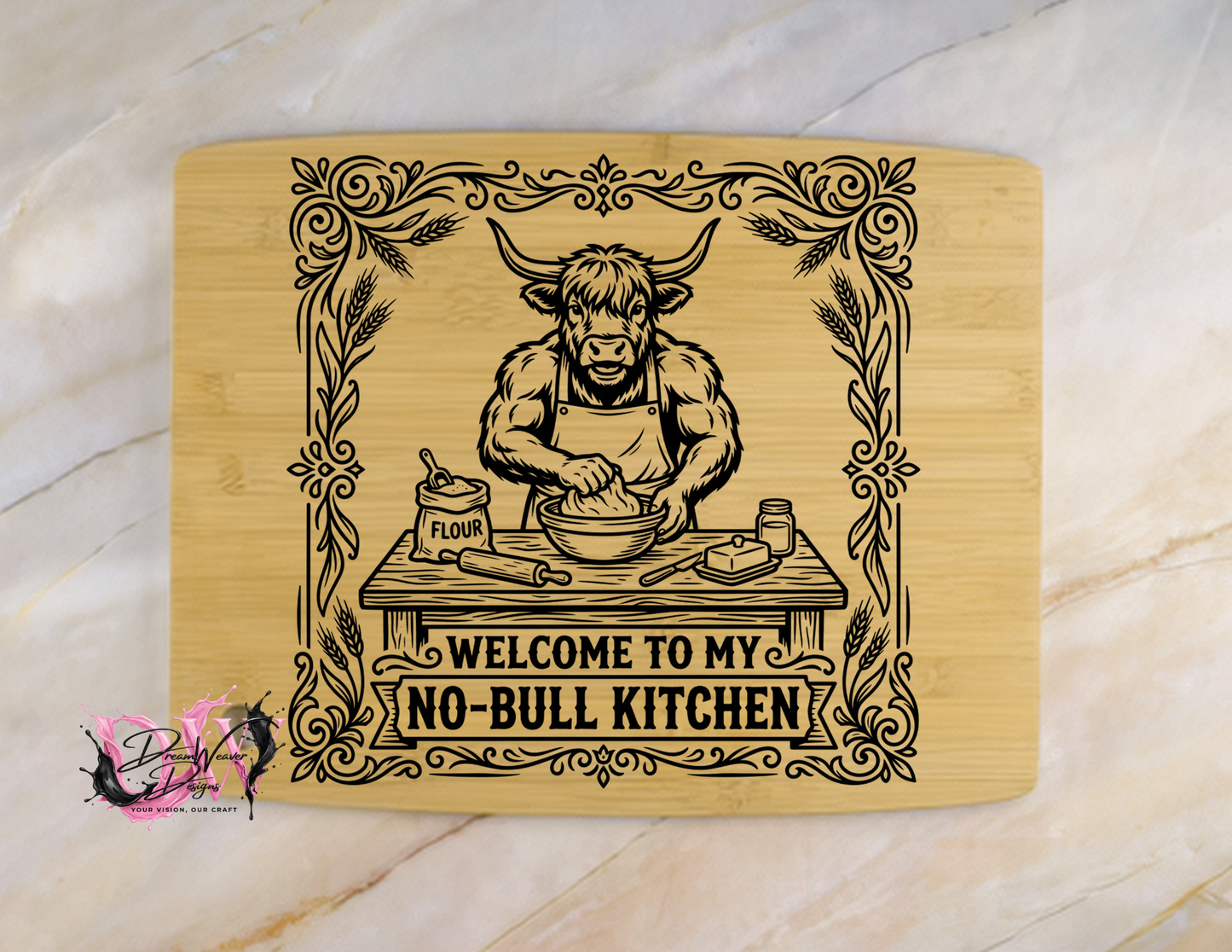 Personalized Laser-Engraved Bamboo Cutting Board