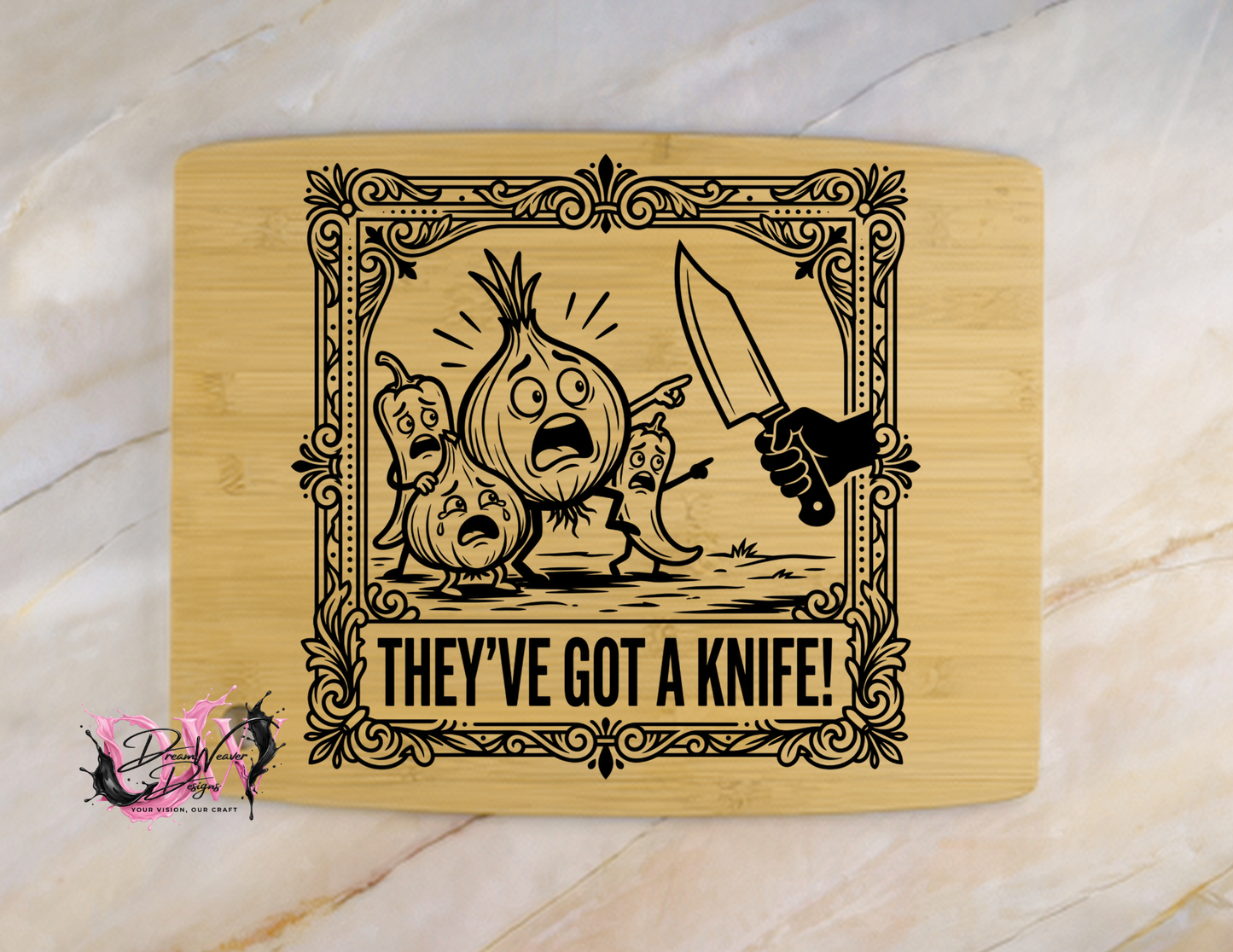 Personalized Laser-Engraved Bamboo Cutting Board