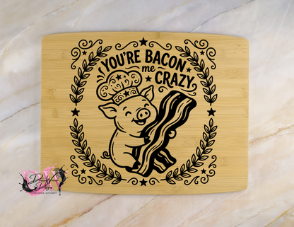 Personalized Laser-Engraved Bamboo Cutting Board