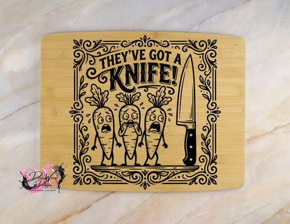 Personalized Laser-Engraved Bamboo Cutting Board