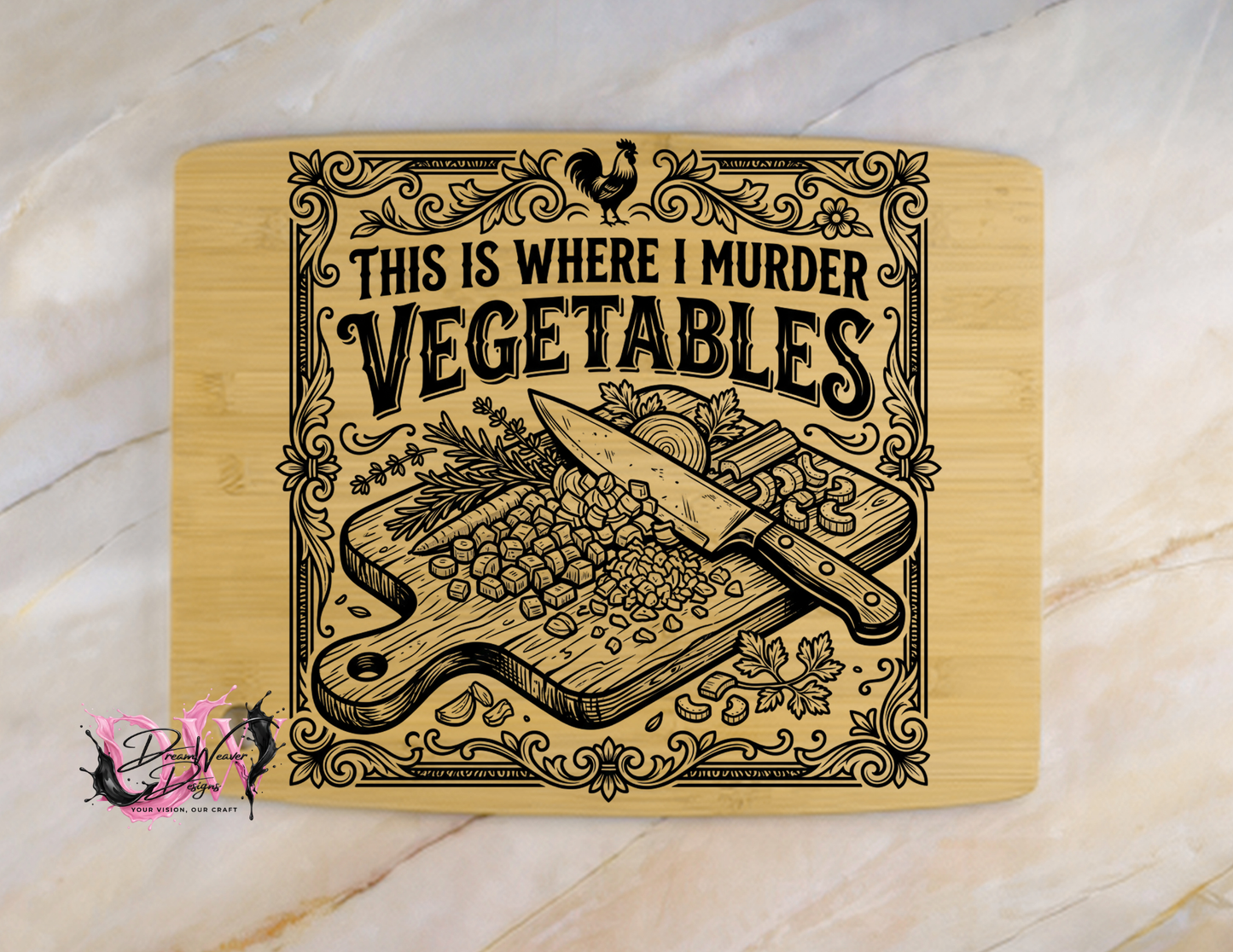 Personalized Laser-Engraved Bamboo Cutting Board