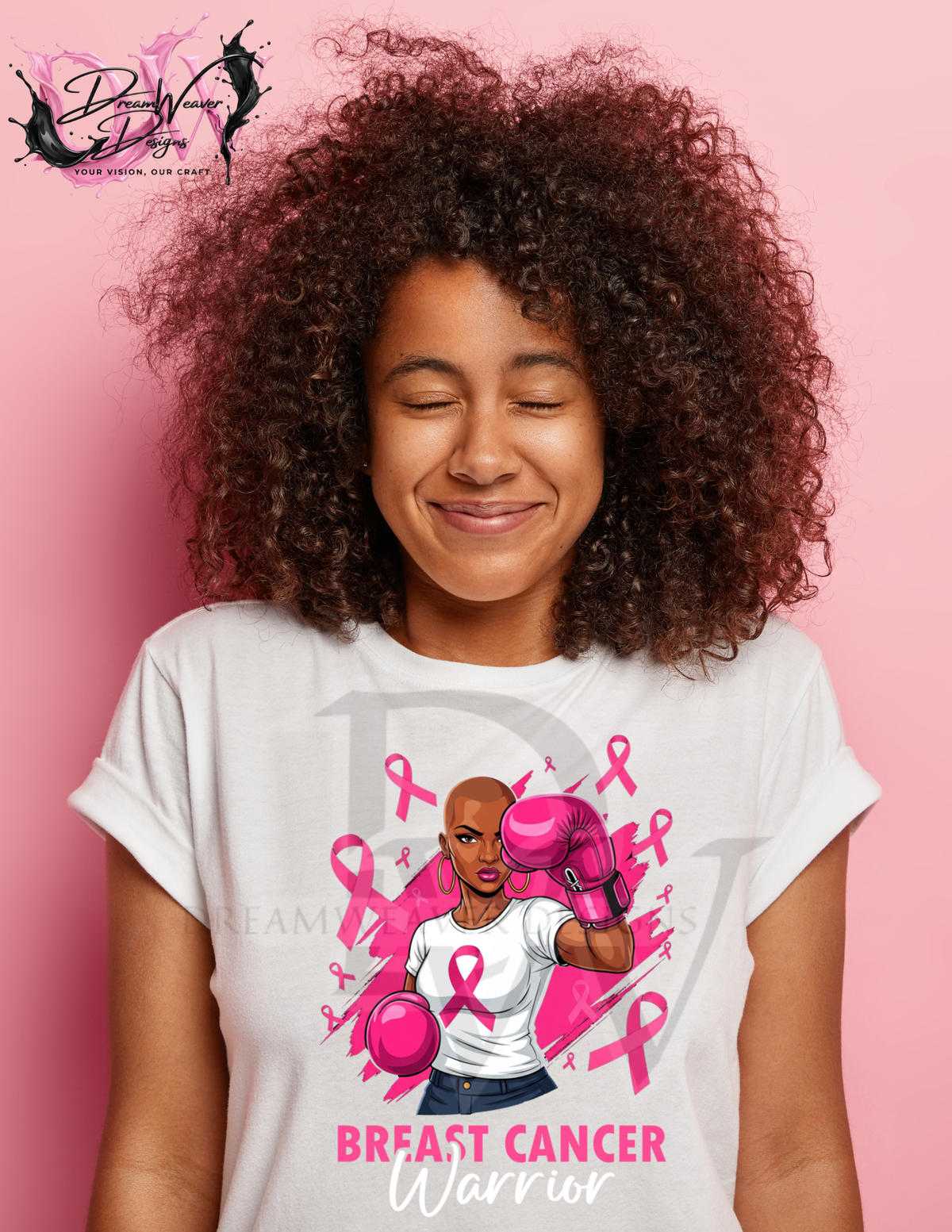 Breast Cancer Warrior Boxing Gloves T-Shirt
