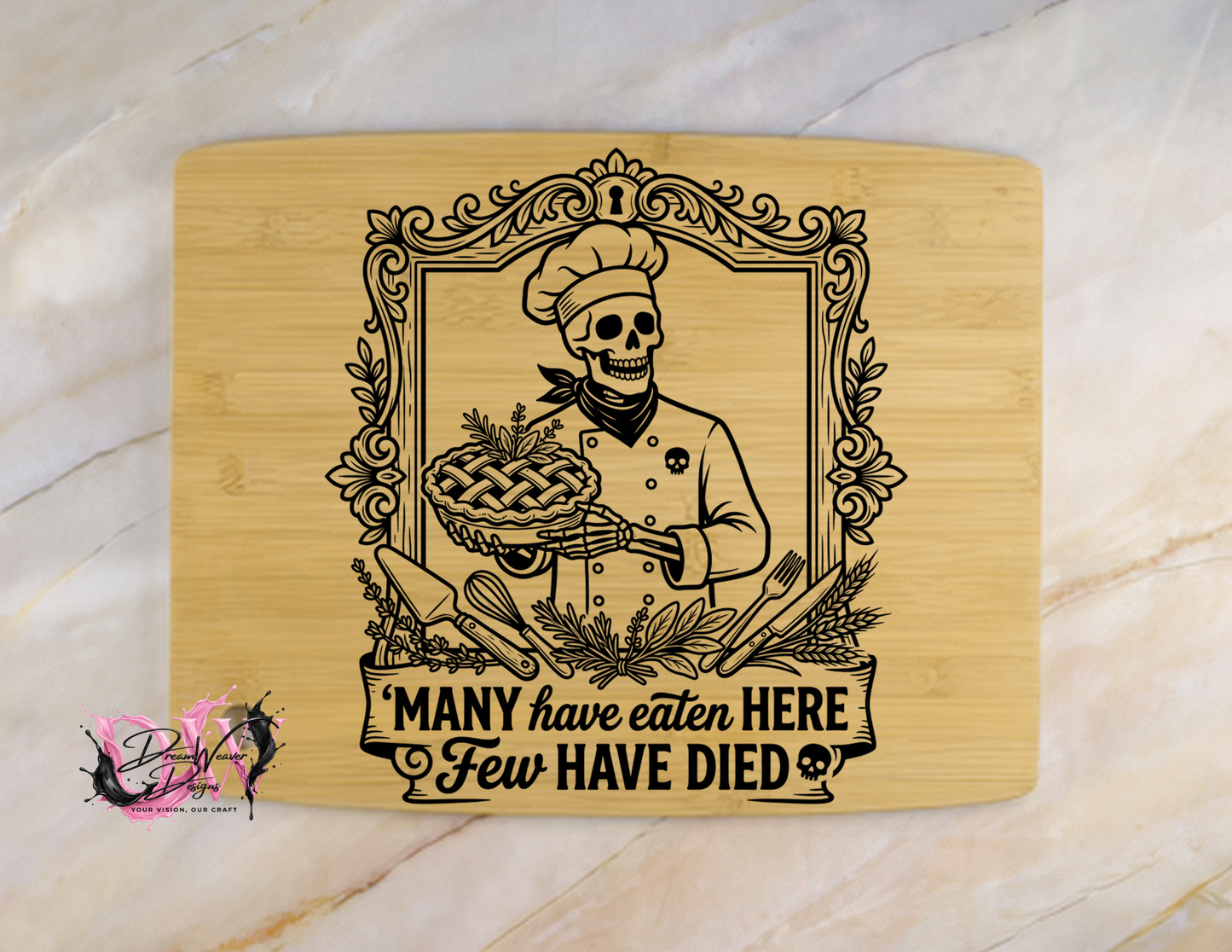 Personalized Laser-Engraved Bamboo Cutting Board