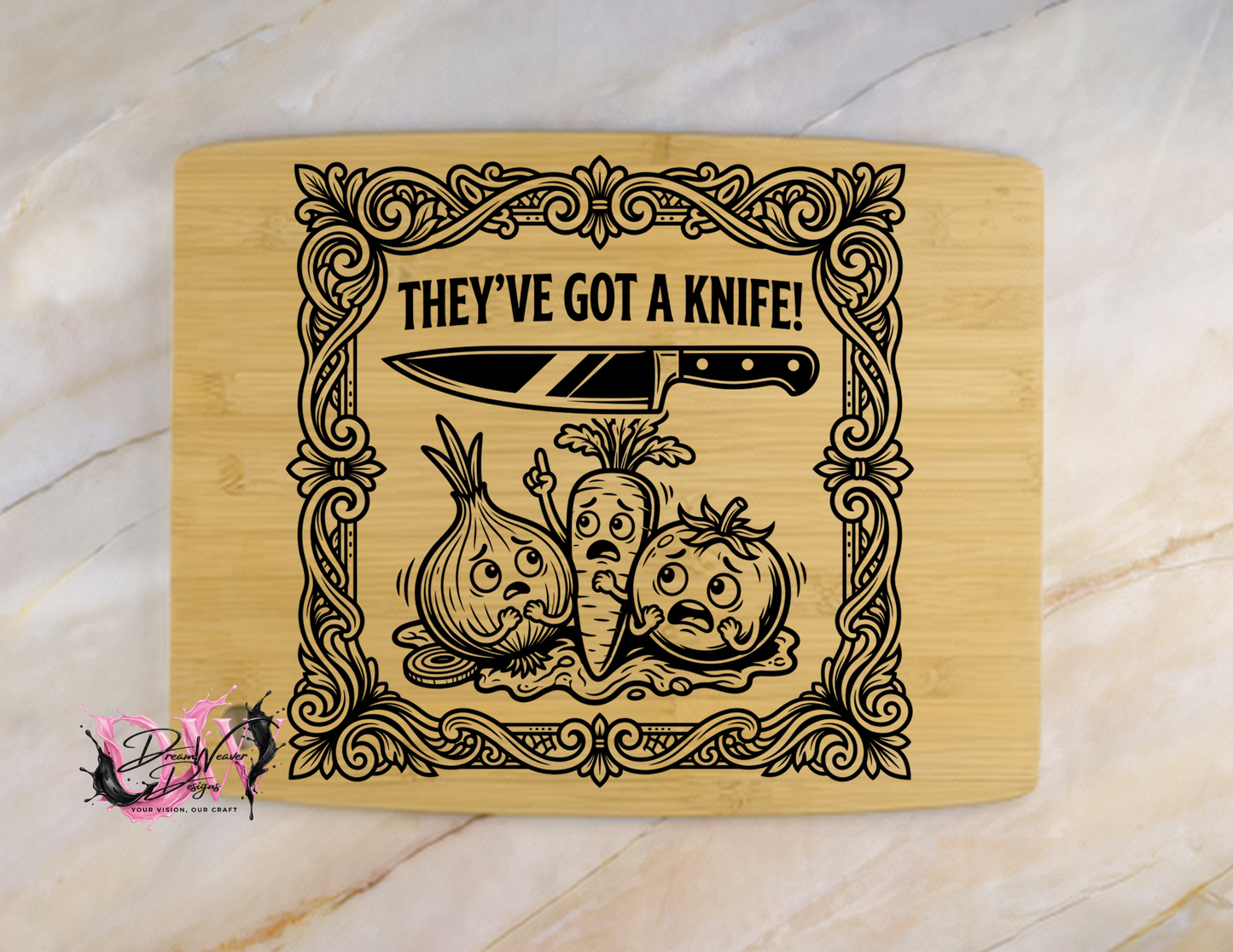 Personalized Laser-Engraved Bamboo Cutting Board