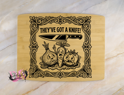 Personalized Laser-Engraved Bamboo Cutting Board