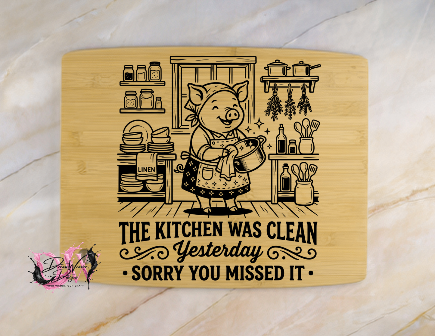 Personalized Laser-Engraved Bamboo Cutting Board