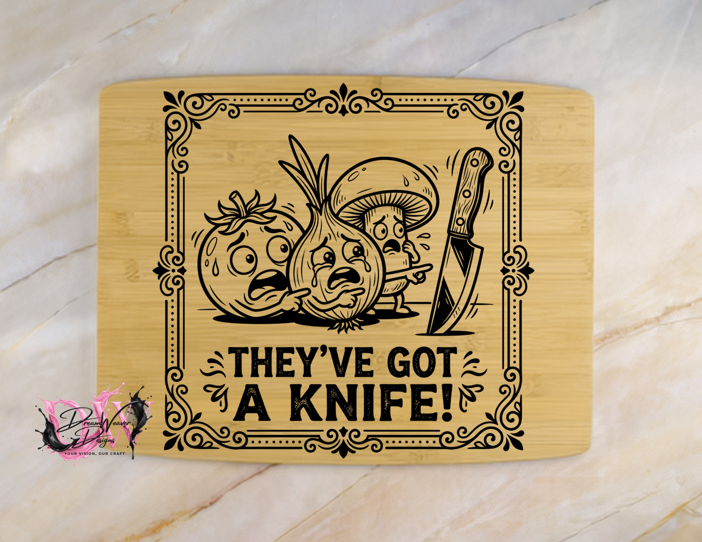 Personalized Laser-Engraved Bamboo Cutting Board