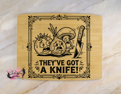 Personalized Laser-Engraved Bamboo Cutting Board