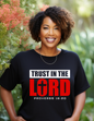 Trust in the Lord Graphic T-Shirt | Proverbs 16:20 Faith Tee