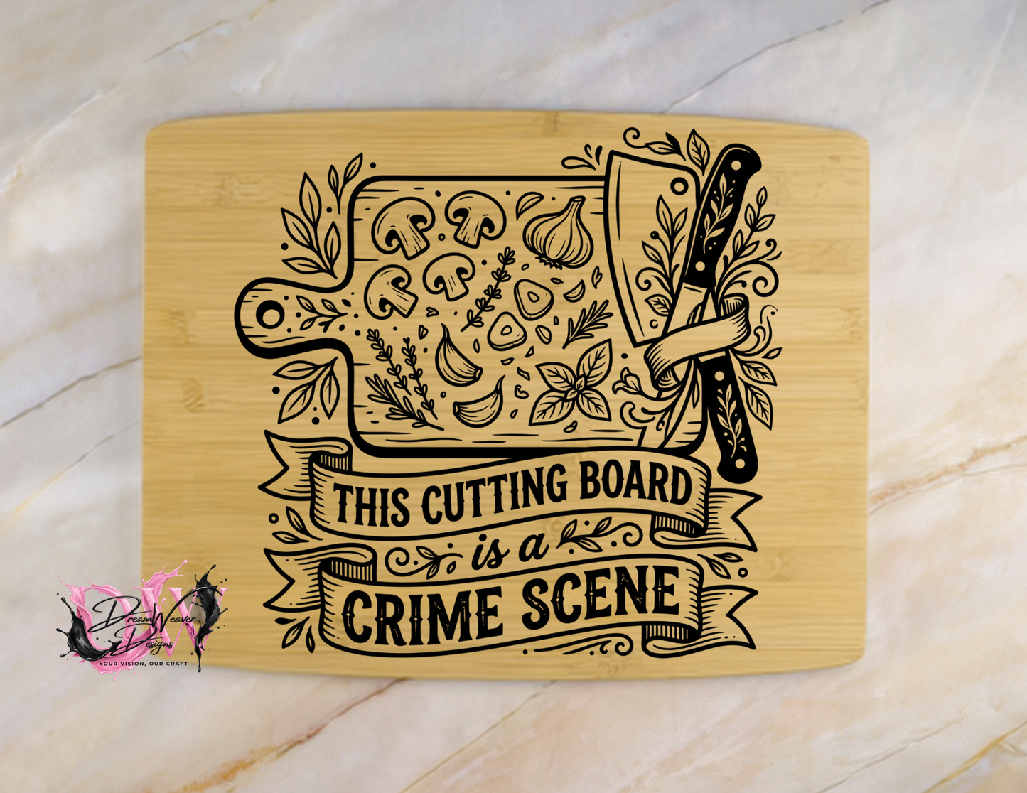 Personalized Laser-Engraved Bamboo Cutting Board