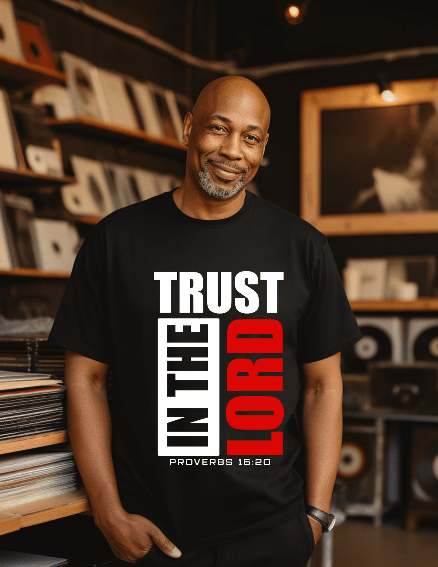 Trust in the Lord Graphic T-Shirt | Proverbs 16:20 Faith Tee