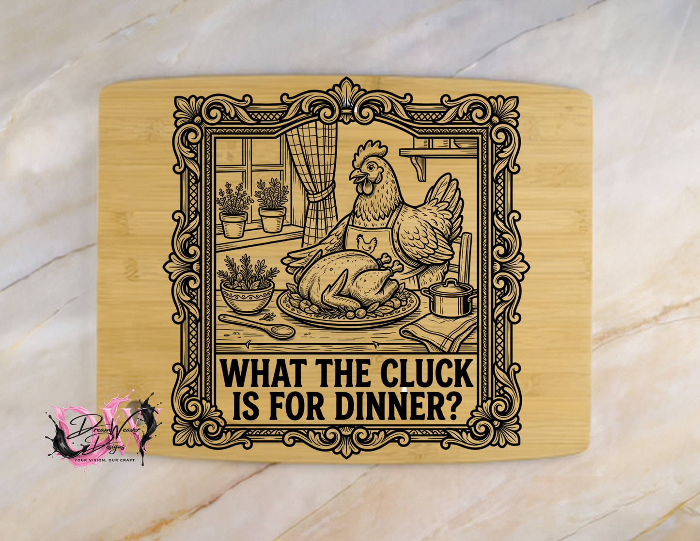 Personalized Laser-Engraved Bamboo Cutting Board