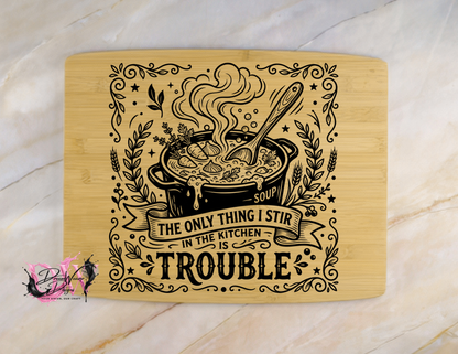 Personalized Laser-Engraved Bamboo Cutting Board