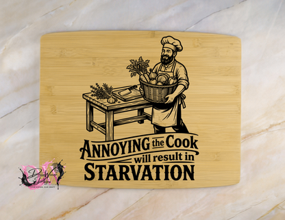 Personalized Laser-Engraved Bamboo Cutting Board
