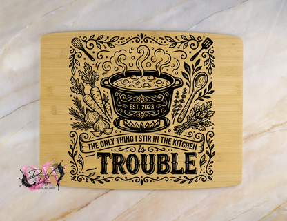 Personalized Laser-Engraved Bamboo Cutting Board
