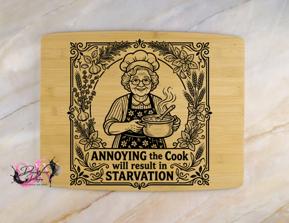 Personalized Laser-Engraved Bamboo Cutting Board