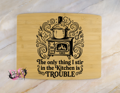 Personalized Laser-Engraved Bamboo Cutting Board