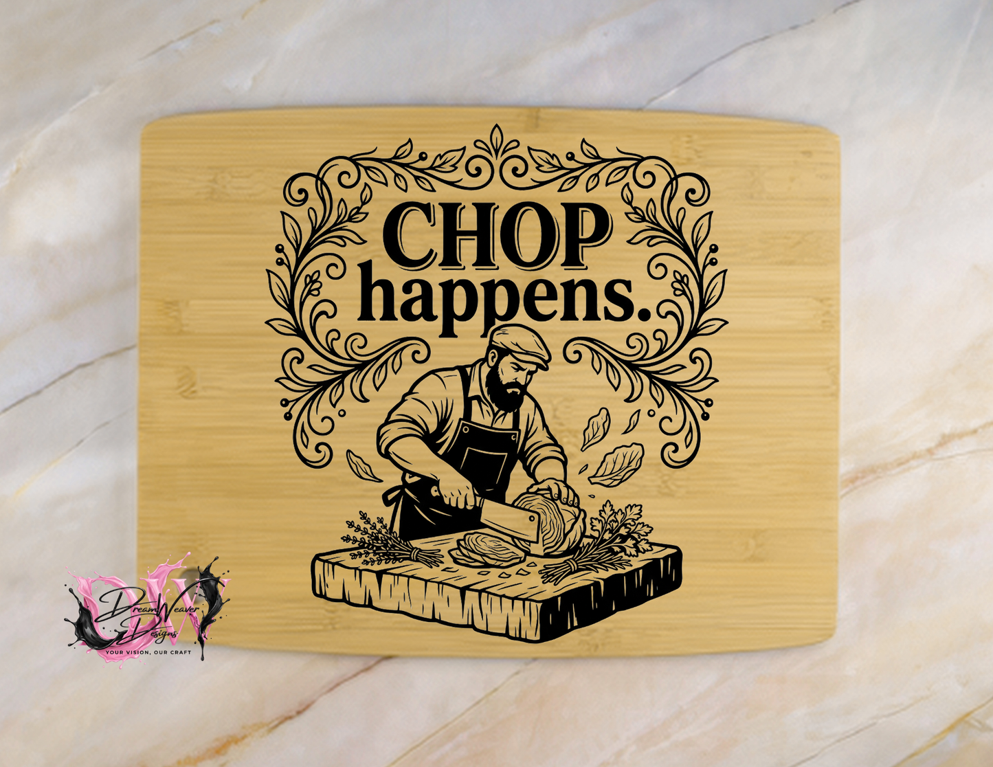 Personalized Laser-Engraved Bamboo Cutting Board