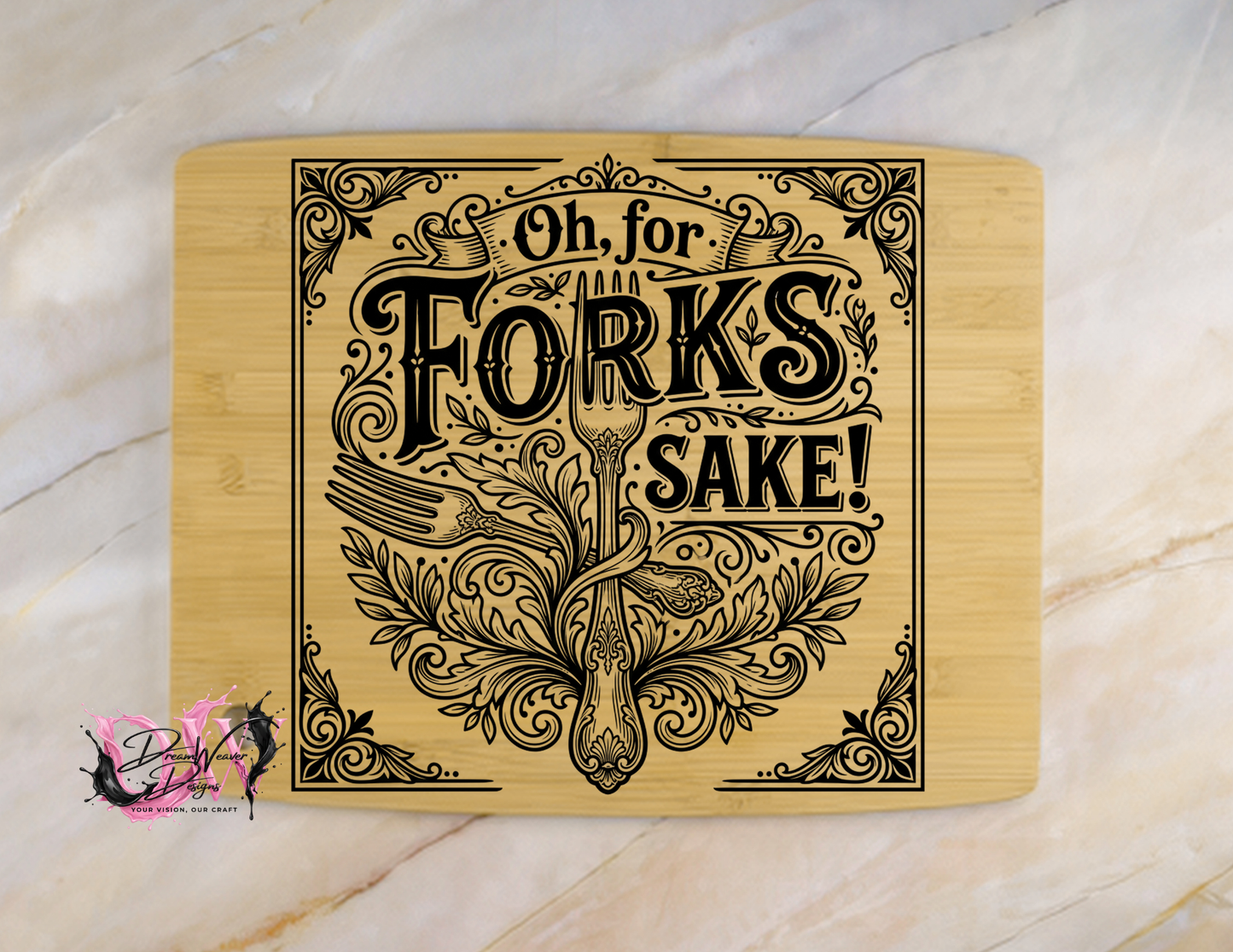 Personalized Laser-Engraved Bamboo Cutting Board