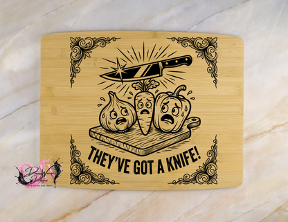 Personalized Laser-Engraved Bamboo Cutting Board