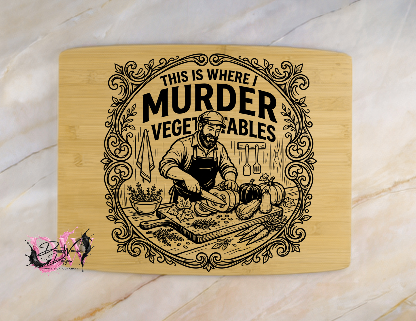 Personalized Laser-Engraved Bamboo Cutting Board