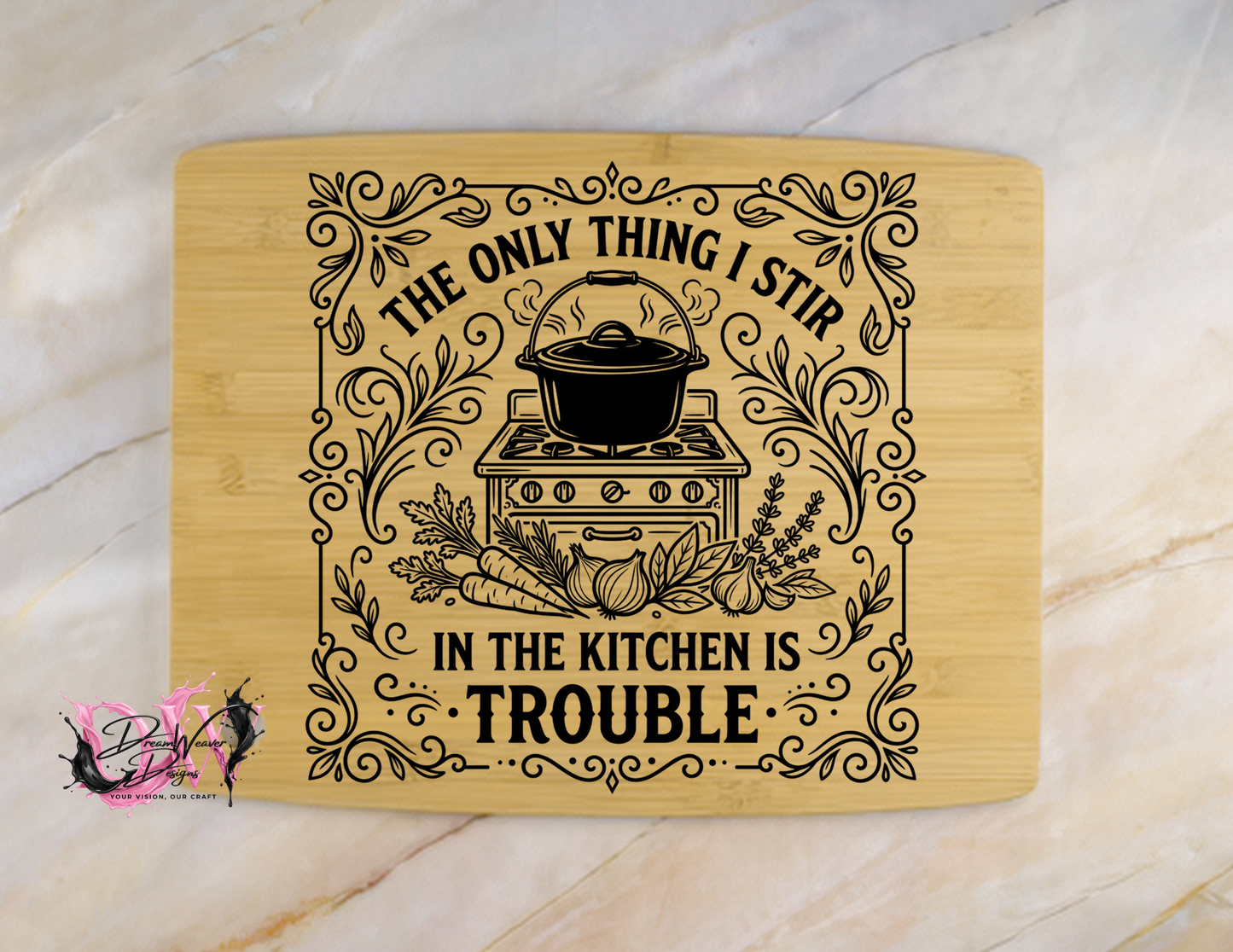 Personalized Laser-Engraved Bamboo Cutting Board