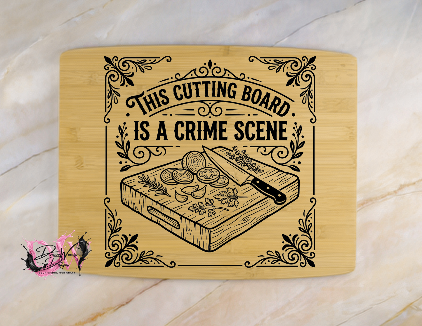 Personalized Laser-Engraved Bamboo Cutting Board