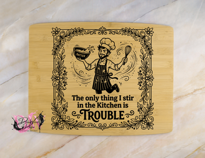 Personalized Laser-Engraved Bamboo Cutting Board