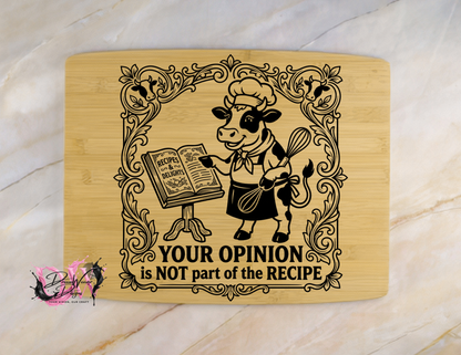 Personalized Laser-Engraved Bamboo Cutting Board