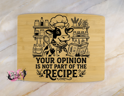 Personalized Laser-Engraved Bamboo Cutting Board
