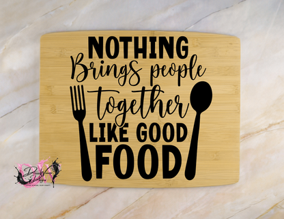 Personalized Laser-Engraved Bamboo Cutting Board