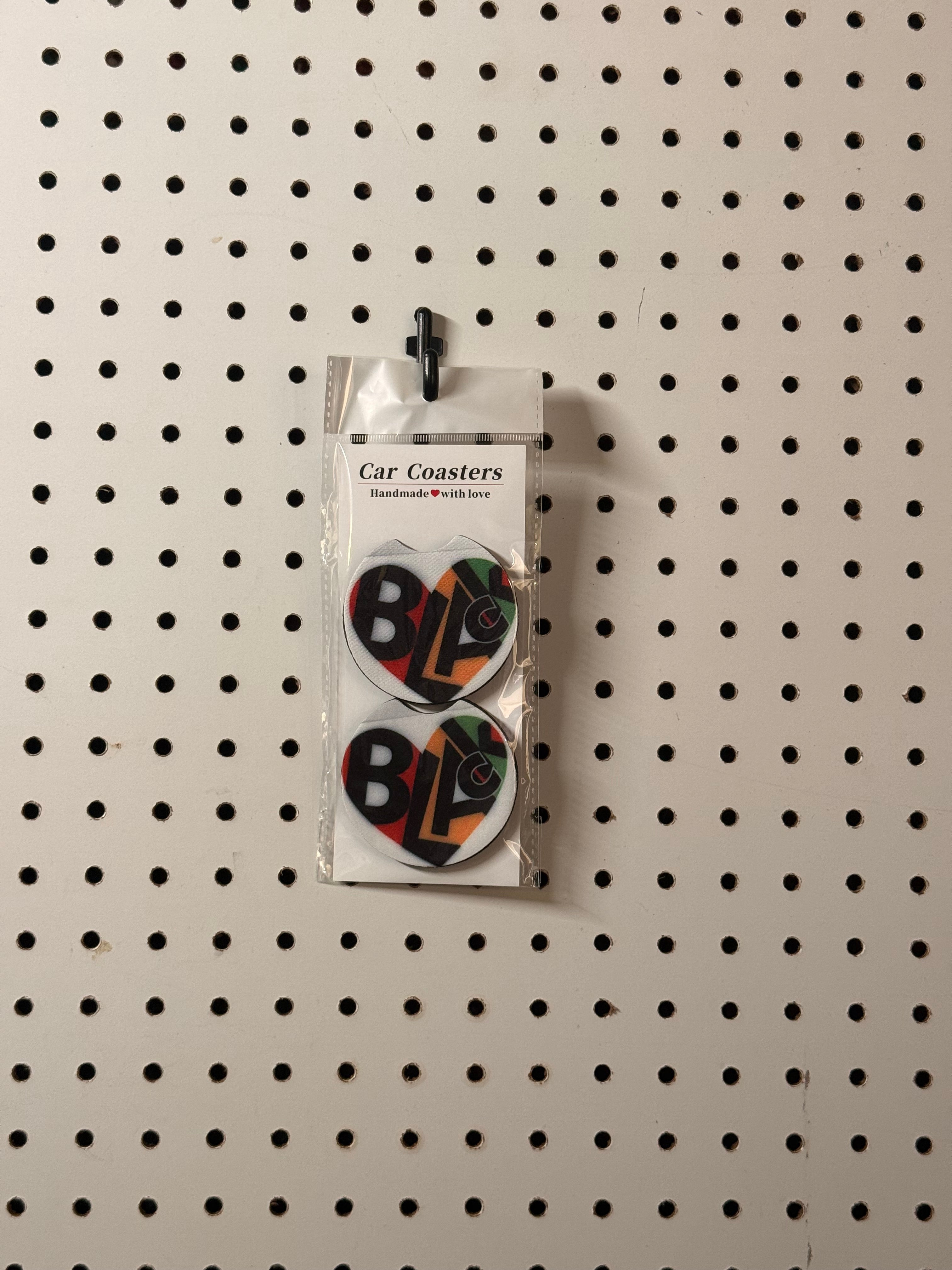 Black Love Car Coasters