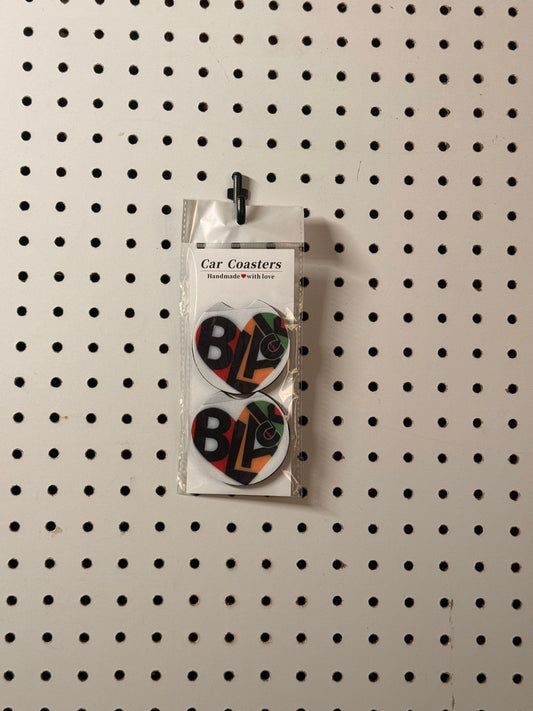 Black Love Car Coasters