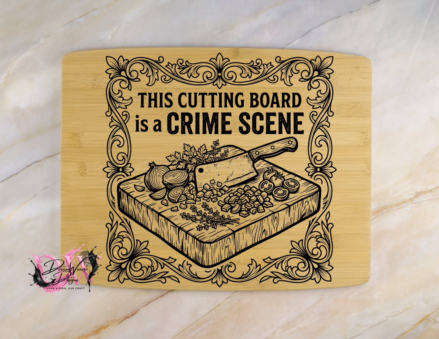 Personalized Laser-Engraved Bamboo Cutting Board