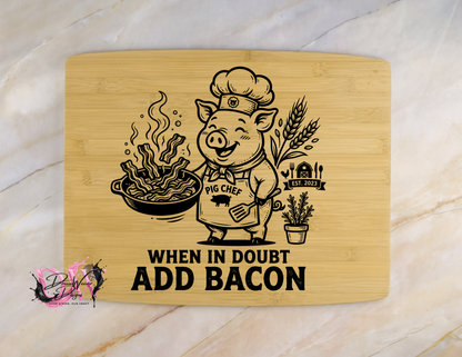 Personalized Laser-Engraved Bamboo Cutting Board