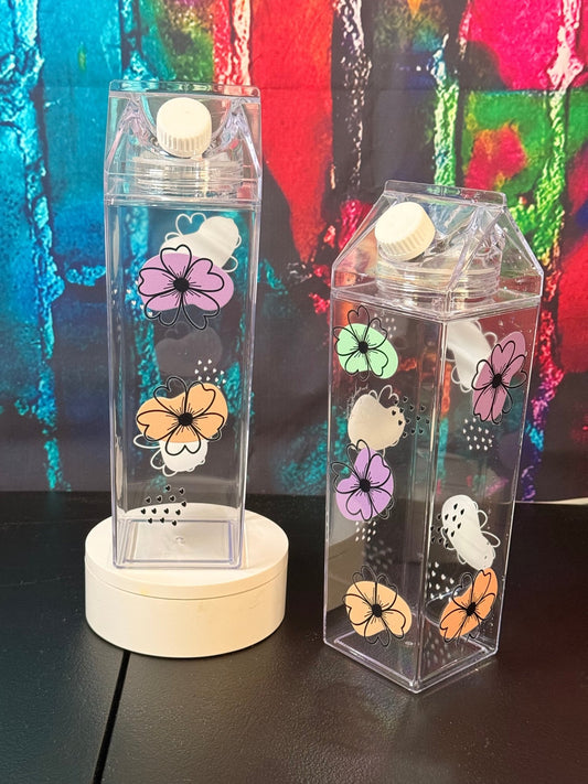 Flowers Milk Carton