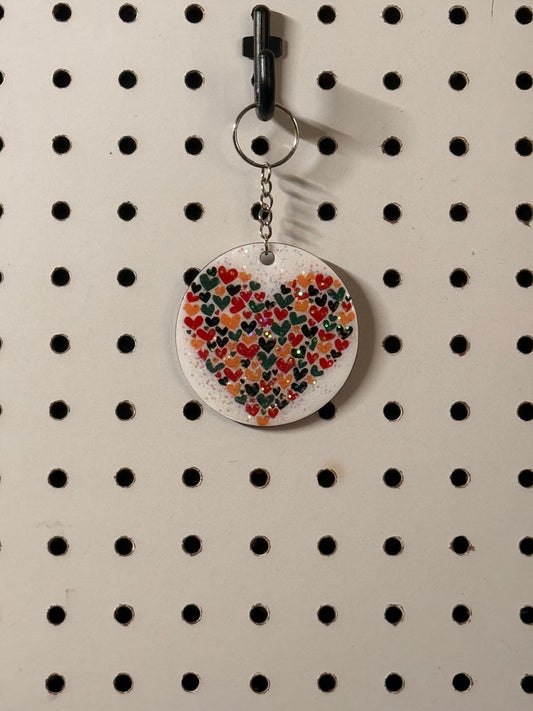 Hearts on Hearts Keychain