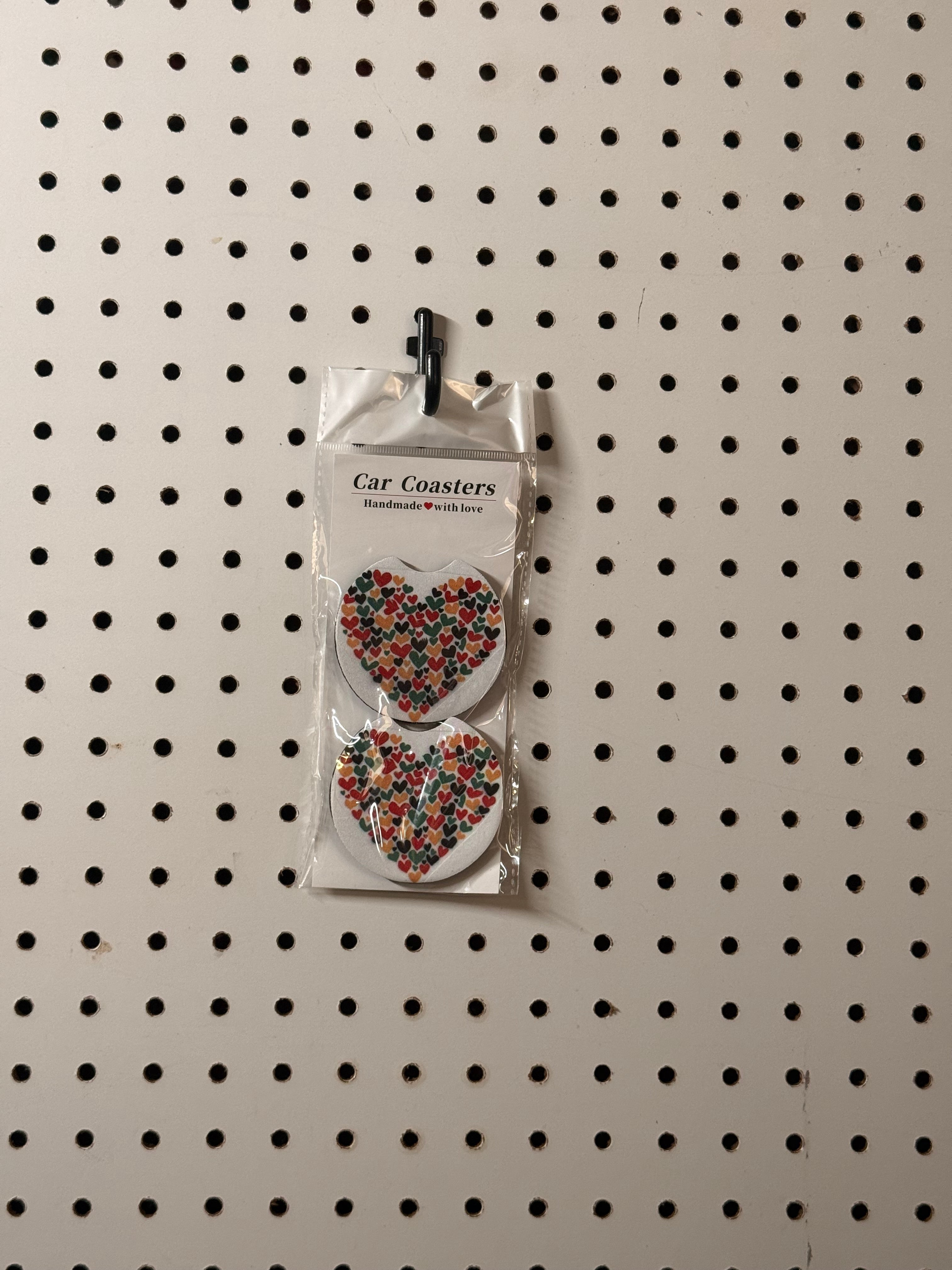 Hearts on Hearts Car Coasters