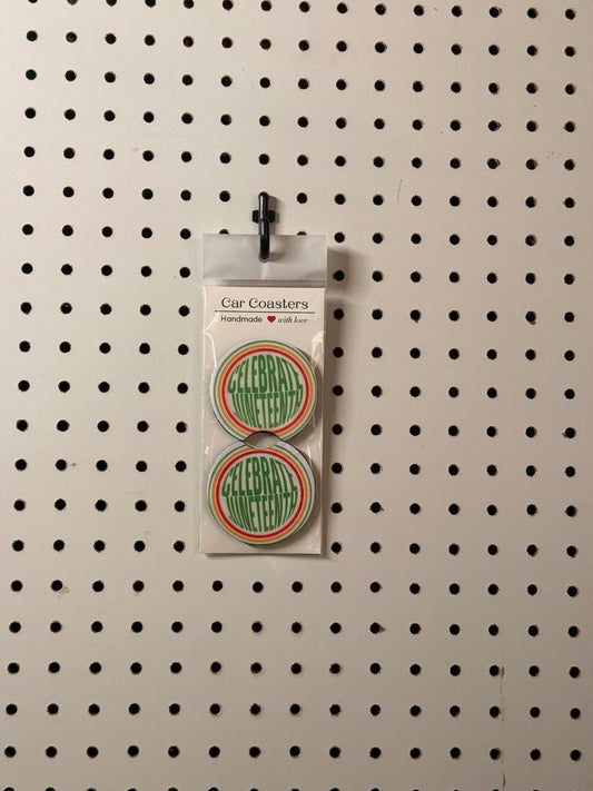Celebrate Juneteenth Car Coasters