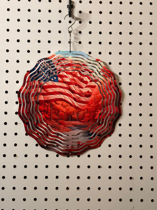 American Flag Windspinner